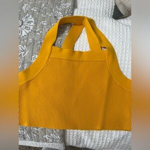 House of Harlow 1960 Mustard Knit Top